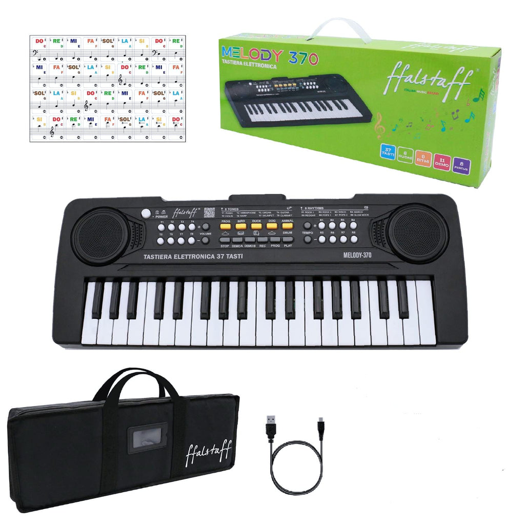 Tastiera  Melody 37 tasti+ borsa per il trasporto+adesivi con le note
