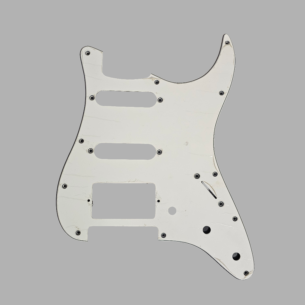 STRATOCASTER GUITAR PICKGUARD 3 PLY HUMBUCKER - WHITE