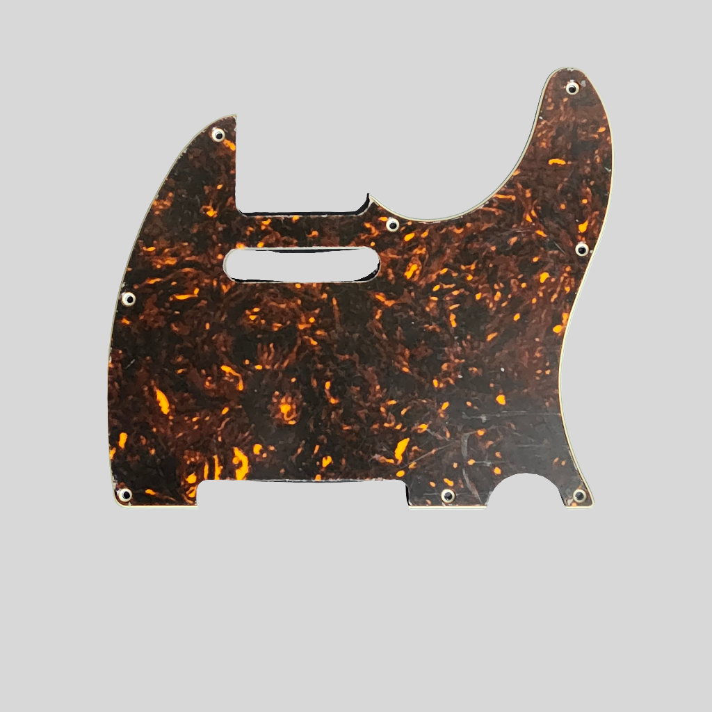 TELECASTER GUITAR PICKGUARD 3 PLY SINGLE COIL - TORTOISE