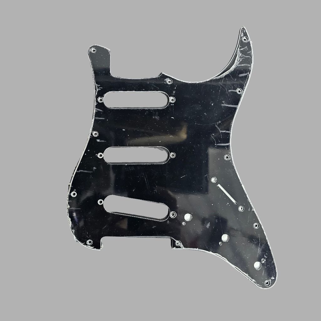 FENDER STRATOCASTER 3-PLY S-S-S BLACK PICKGUARD