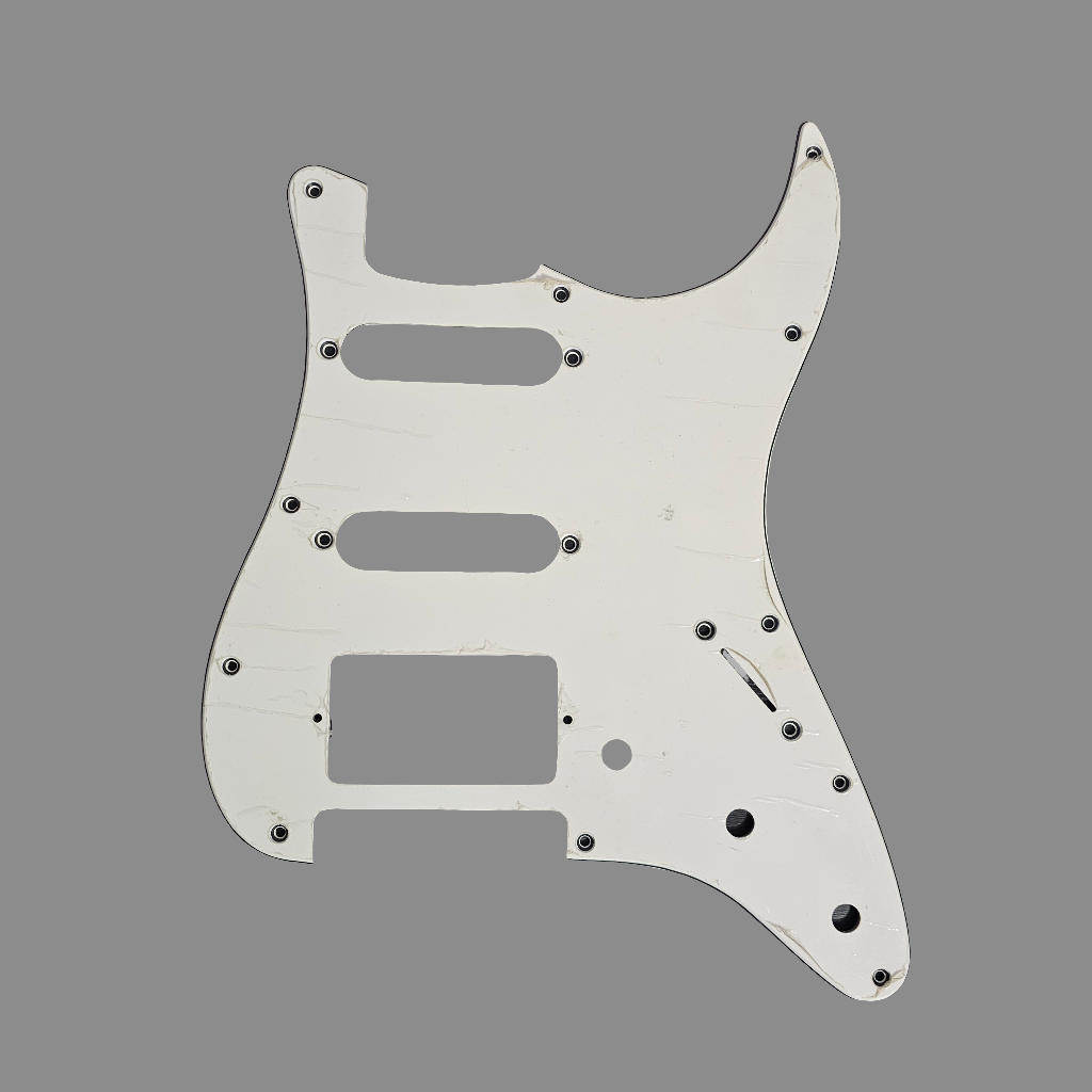 STRATOCASTER GUITAR PICKGUARD 3 PLY HUMBUCKER - WHITE