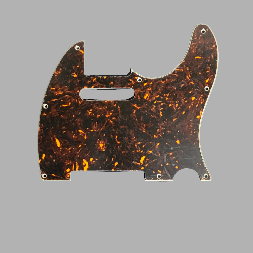 TELECASTER GUITAR PICKGUARD 3 PLY SINGLE COIL - TORTOISE
