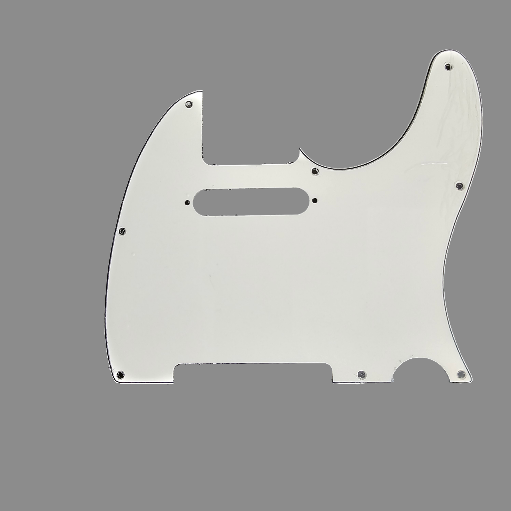 TELECASTER GUITAR PICKGUARD 3 PLY SINGLE COIL - WHITE