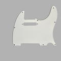 TELECASTER GUITAR PICKGUARD 3 PLY SINGLE COIL - WHITE