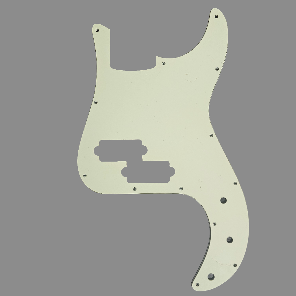 BASS GUITAR PICKGUARD FOR PRECISION BASS TYPE 3-PLY WHITE