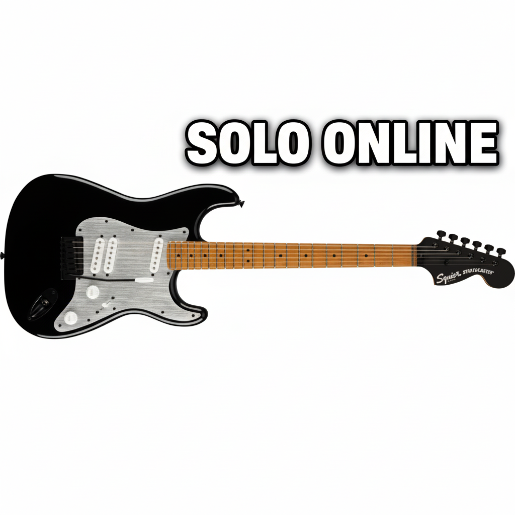 Chitarra FENDER Stratocaster Black - prima immagine con SOLO ONLINE