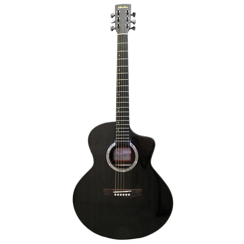 STENTON QA71 W/EQ TBK ACOUSTIC-ELECTRIC GUITAR TRANSPARENT BLACK