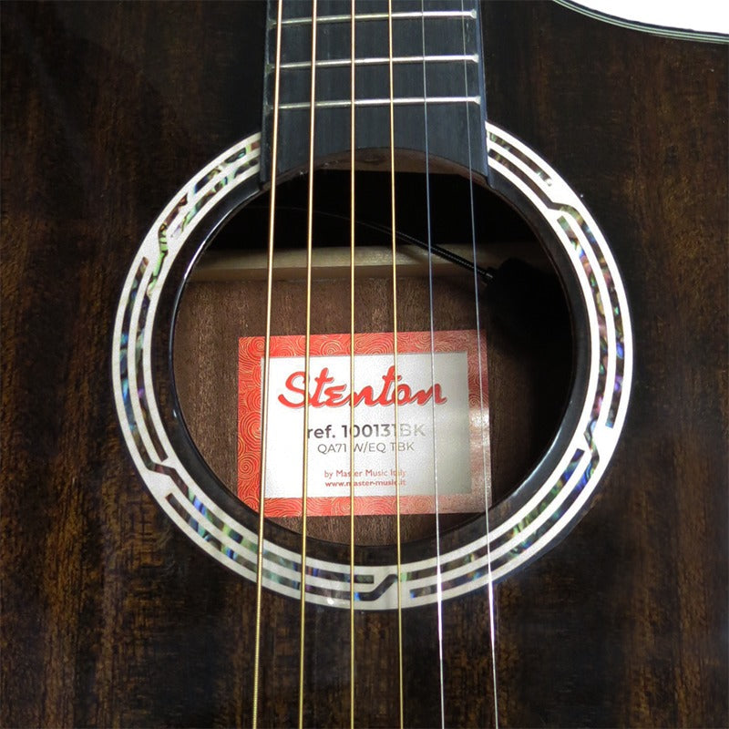 STENTON QA71 W/EQ TBK ACOUSTIC-ELECTRIC GUITAR TRANSPARENT BLACK
