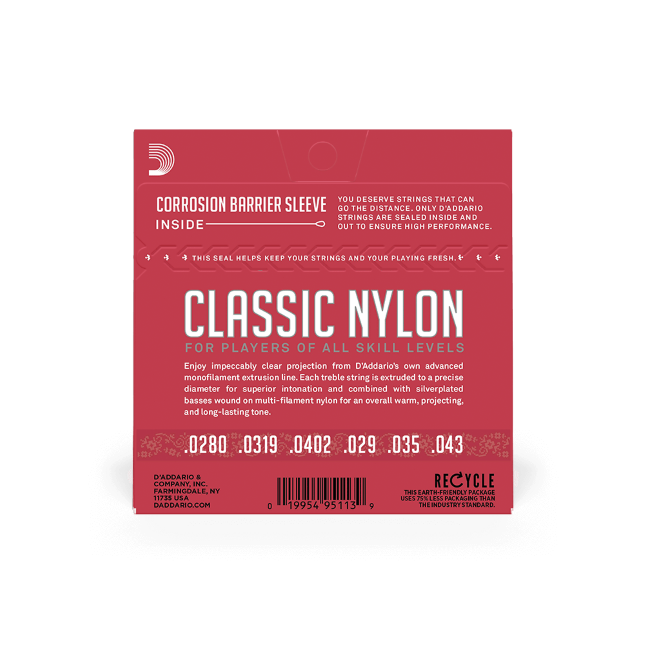 Classical Guitar Strings EJ27N Student Nylon, Normal Tension