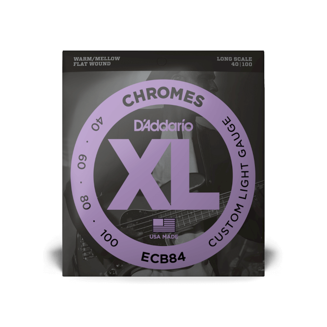 Bass Strings, Custom Light, 40-104, Long Scale D’Addario ECB84 Chromes