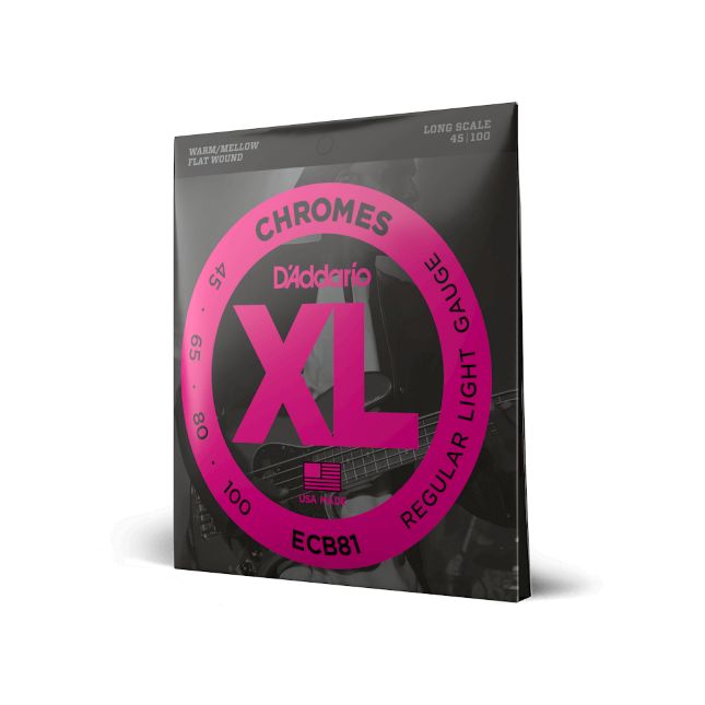 Bass Strings, Light, 45-100, Long Scale D’Addario ECB81 Chromes