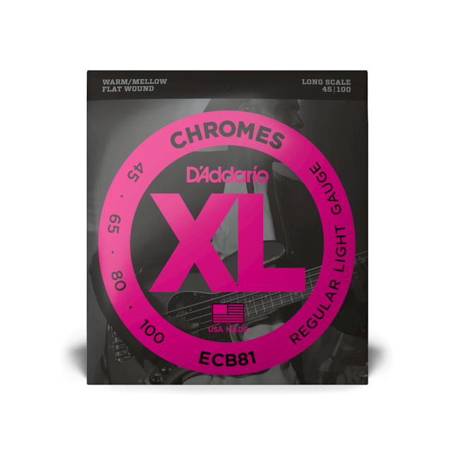 Bass Strings, Light, 45-100, Long Scale D’Addario ECB81 Chromes