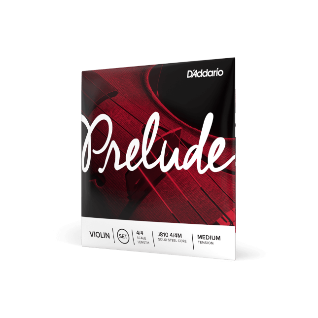 D'Addario Prelude Violin Strings, 4/4 Scale Set, Medium Tension