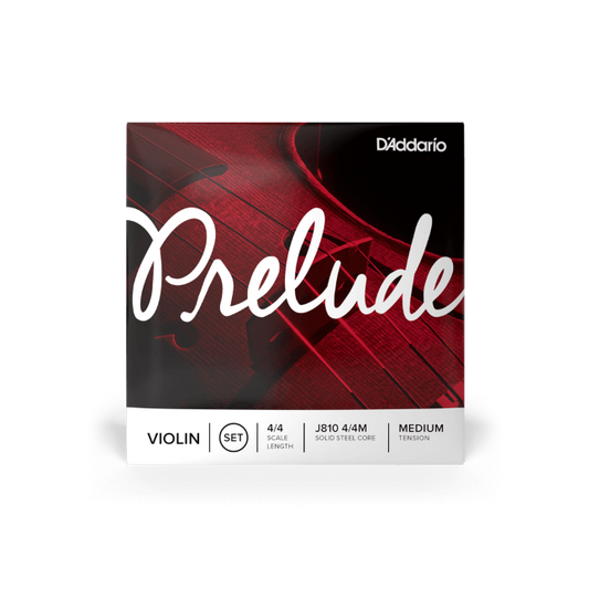 D'Addario Prelude Violin Strings, 4/4 Scale Set, Medium Tension