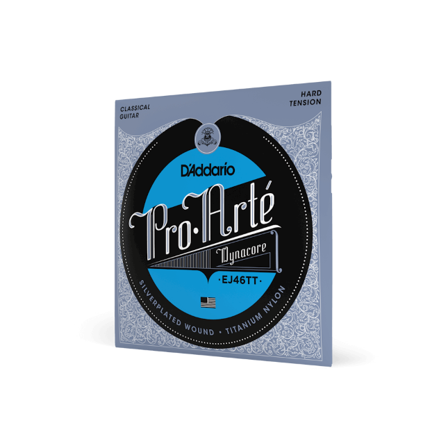 Classical Guitar Strings, D'Addario Pro-Arte Dynacore Classical Guitar Strings, Titanium Trebles, Hard Tension EJ46TT