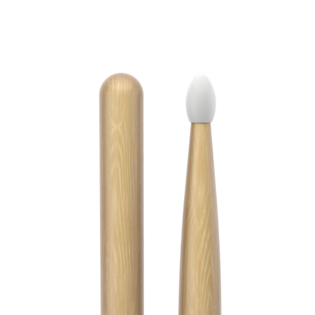 Pro Mark Classic Forward 5A Hickory Drumsticks, Oval Nylon Tip