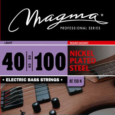 Corde per basso elettrico Magma BE150N in acciaio nichelato, leggere 40-100