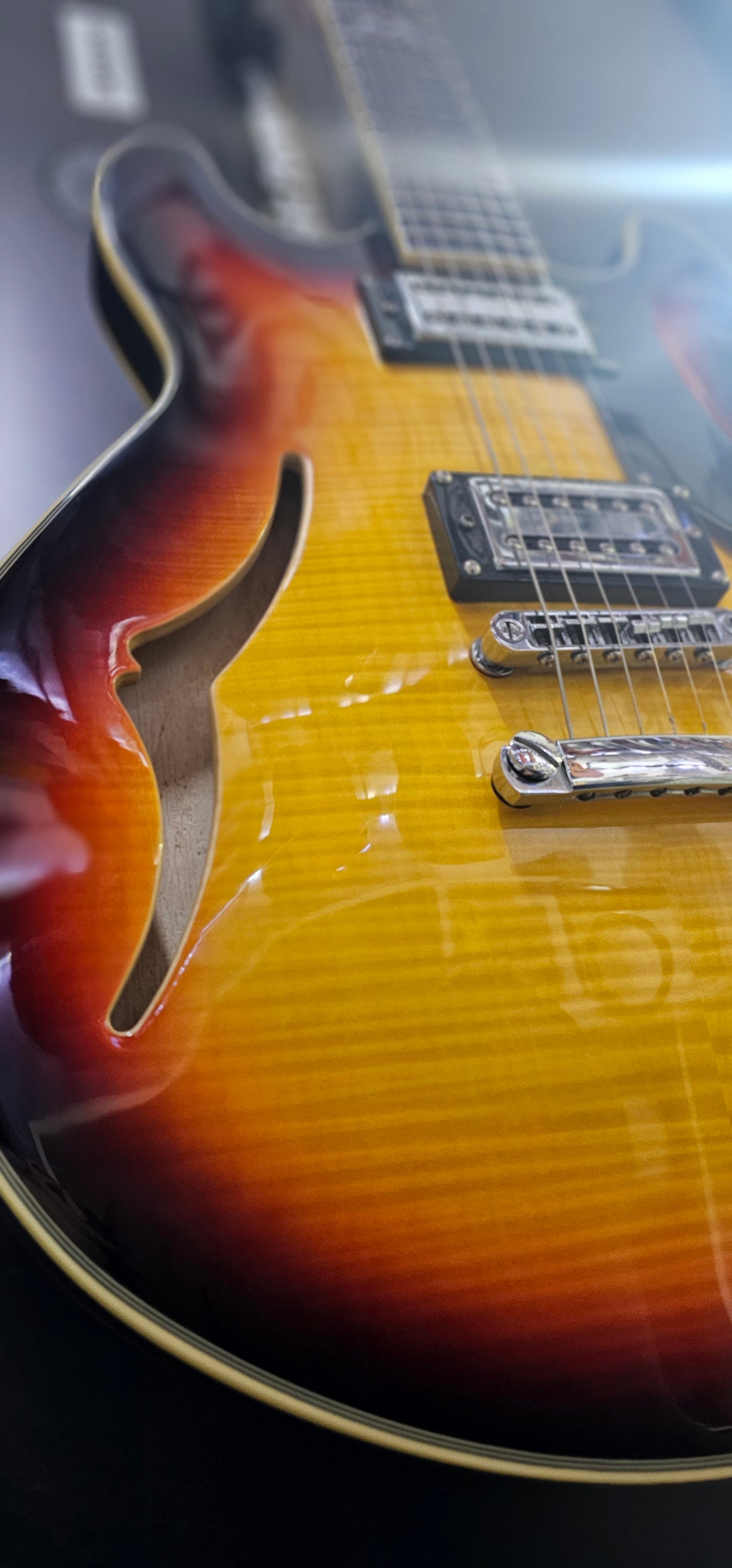 Chitarra semiacustica Eko MIA IV SA-VB -  2 pickup humbucker, Vintage Sunburst - USATO.
