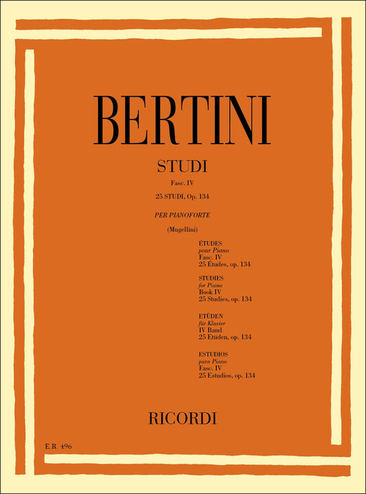 25 Studi Per Il 4Ç Grado, Op. 134