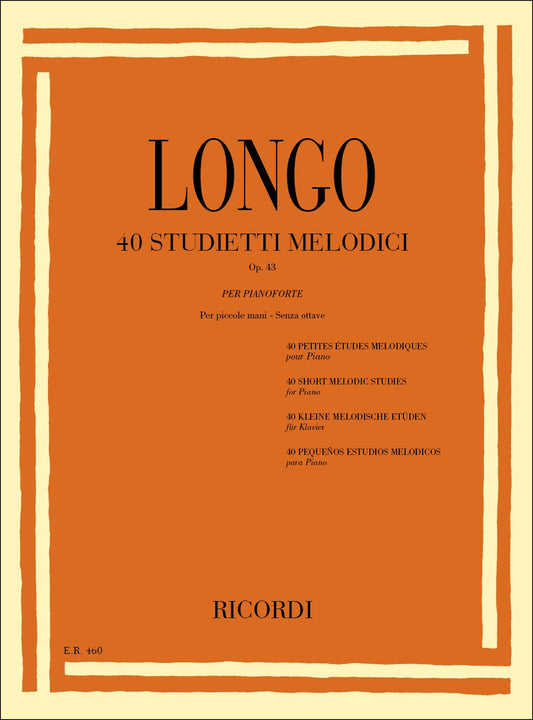 40 Studietti Melodici Per Piccole Mani Senza