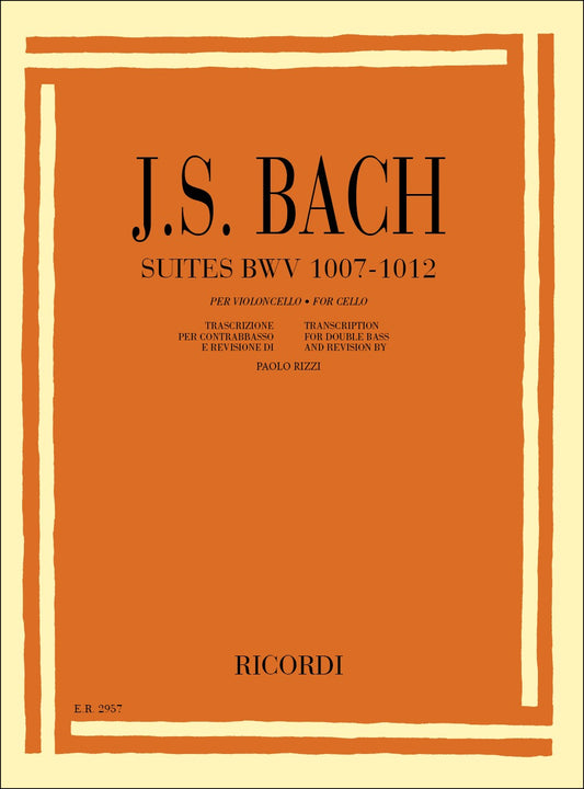 6 Suites Per Violoncello Solo Bwv 1007 - 1012