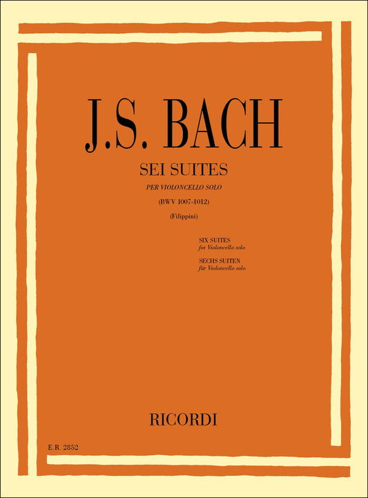 6 Suites Per Violoncello Solo Bwv 1007 - 1012